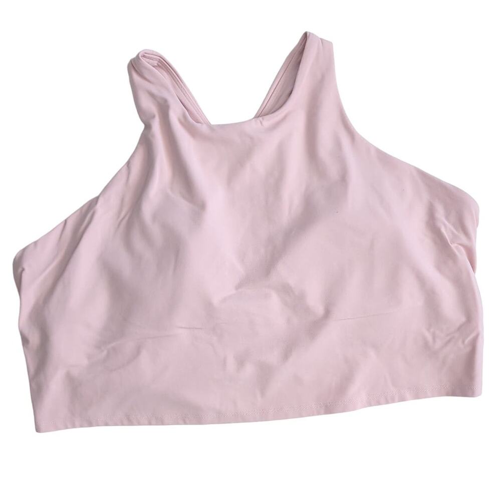ATHLETA Conscious‎ Crop Size 3X Pink Built In Yoga Longline Bra Top 531221 EUC